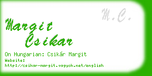 margit csikar business card